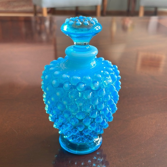 Fenton Other - Fenton Blue Opalescent Hobnail Glass cologne Bottle